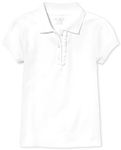 The Children's Place Little Girls' My Favorite Uniform Ruffle Polo, White, Small/5/6