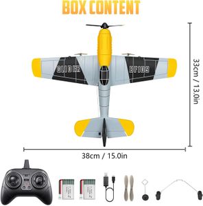 HAWK'S WORK 3-Channel RC Airplane – Remote Control Plane for Beginners