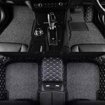 SINEX Premium 7D car mat Full Set Kia Carens 7-Seater (Model : 2022-2024) |Luxury Leather Double Car Floor Mat Complete Set | 100% Waterproof and Washable | Color : Black