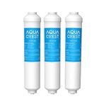 AQUA CREST GXRTDR Inline Water Filter, Replacement for GE® GXRTDR, Samsung DA29-10105J, Whirlpool WHKF-IMTO, 3 Filters