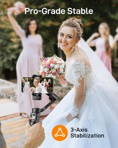 hohem iSteady V3 Smartphone Gimbal – 360° AI Tracking, Foldable, Touch Screen