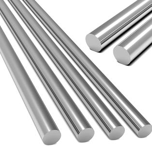 Lyrlidr 4 Pcs 304 Stainless Steel Round Rods -5/8" Dia x 12" Length - Solid Metal Shafts for Industrial Use, Metalworking & DIY Crafts,Precision Machining (4, 5/8 x12)