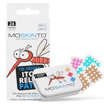Moskinto The Original Itch Relief Patch, Mosquito Bite Patches for Kids and Adults, Bug and Insect After Bite Healer, Instant Relief Natural Stickers, Travel Pack, 24 Count, 2 Pack