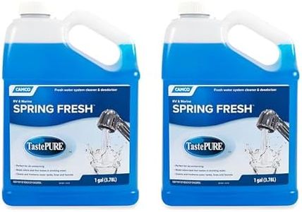 Camco 2 Pack TastePure Water System Cleaner and Deodorizer for RVs, Spring Fresh, 128 Ounces
