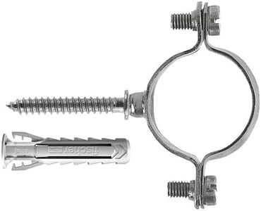 Fischer Collarino Zincato Leggero CZV per Fissaggio di Tubi Elettrici in Acciaio, Plastica e Multistrato, Serraggio 20 mm, Include Tassello SX Plus 6 e Vite Doppia M6, 10 Pezzi, 567637