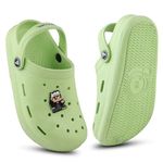 FUEL Clogs for Kids, Dailywear Comfortable, Lightweight Anti Skid Clogs Slipper for 4-10 Years Boys/Girls Green