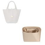 Hermes ZTUJO Picotin 18 Organizer Insert, Luxury Purse Organizer Insert, Silky Smooth Fits Bags (Beige)