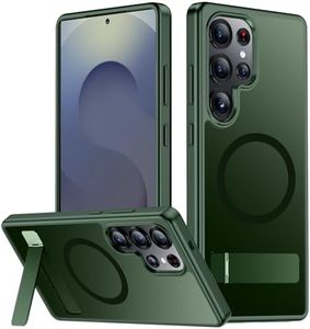 SPIDERCASE Magnetic for Samsung Galaxy S25 Ultra Case, [Compatible with Magsafe][ Military Grade Drop Protection] with Invisible Stand Shockproof Slim Case for S25 Ultra 5G,Green