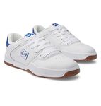 DC Shoes Men's Central Sneaker, White Blue, 8 UK