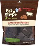 Pet 'n Shape All American Beef Lung Patties Dog Treats – Made and Sourced in The USA, 1lb Bag