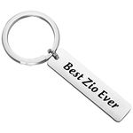 BEKECH Italian Zio Uncle Gift Italian Grandfather Gift Best Zio Ever Godfather Uncle Keychain from Niece Nephew Brother in Law New Zio Baptism Day Gift (silver)