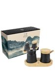 Peugeot Bali Fonte Cast Iron Pepper Mill and Salt Cellar Gift Set, 3-Inches, Black (39967)