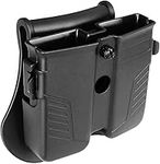 Double Magazine Holster,Universal Magazine Pouch fit 9mm .40 .45 Caliber, Single & Dual Stack Magazines,Adjustable Paddle Mag Holder for 1911 Glock S&W Springfield Ruger Sig sauer Beretta Taurus H&K