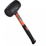 Edward Tools Rubber Mallet Hammer 8 oz - Durable Eco-friendly Rubber Hammer Head for Camping, Flooring, Tent Stakes, Woodworking, Soft Blow Tasks without Damage - Ergonomic Grip - Small Mallet