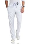 BARCO Grey's Anatomy Scrubs - Evan Scrub Pant for Men, Elastic Waist with Zip Fly, Straight Leg Men's Scrub Pant, White, S Shorts