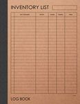 Inventory List Log Book: 120 pages , 8.5 x 11 inches ( large size ) , Brown craft paper style cover : Simple Inventory Log Book for Home Based Small Business, Small Offices, Personal Project