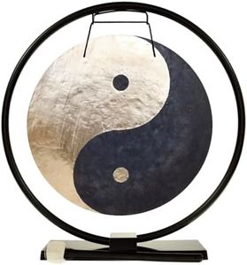 14" to 18" Taoist Breeze Gongs on Stands - 14" on Au Courant Stand. Includes Gong, Stand, & Mallet/Yin & Yang/Perfect for Meditation & Sound Healing