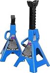 6 Ton 2 Pack Axle Stand - OKSTENCK Adjustable Jack Car Stand (13,000 lb) Capacity, Car Truck, for Farm, Auto Repair Store, Home (Blue)