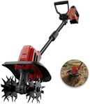 MaxMore Cordless Tiller Cultivator Compatible with Milwaukee 18V Battery (Tool Only), Electric Garden Rototiller with 48 Steel Tines, 270RPM, 8.7" Tilling Width, 6.3" Depth for Gardening, Soil Turning