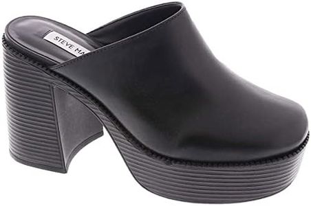 Steve Madden Bowe Clog, Black Leather, 9.5 US