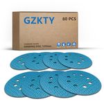 GZKTY 80pcs 125mm Sanding Discs, Hook and Loop, 8-Hole, Grit 60/80/120/150/180/240/320/400, 5 Inch Sanding Pads for Random Orbital Sander