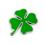 Dsycar 1Pcs 3D Metal Dark Green Emblem Lucky Shamrock Car Side Fender Rear Trunk Emblem Badge Sticker Decal Cars Motorcycle Car Styling Decorative Accessories (Big)