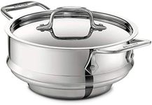 All-Clad Specialty Stainless Steel Universal Steamer for Cooking 3 Quart Food Steamer, Steamer Basket Silver