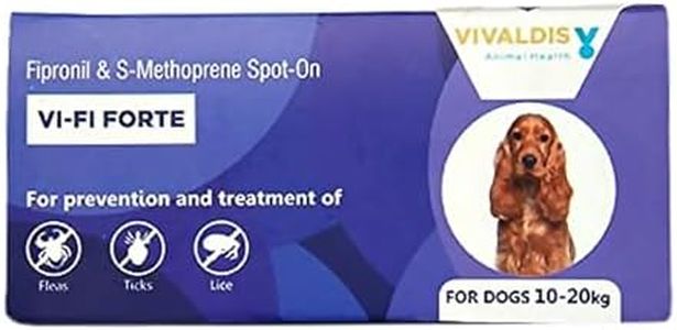 Vivaldis VI-FI Forte 1.34 ml - Single Pipette - Spot on Solution for Prevention & Effective Control of Flea, Tick & Chewing Lice Treatment for Dogs Weighing from 10 to 20 kg (Pack of 1)