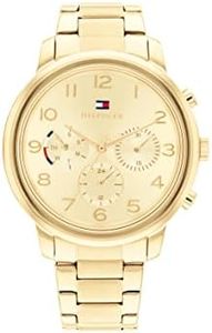 Tommy Hilfiger Isabel IP Stainless Steel Women's Watch, 38 mm Size, Gold/Gold