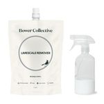 Bower Collective Natural Limescale Remover Spray with Glass Dispenser, Bathroom Cleaner & Shower Screen Cleaner, Multi Surface Cleaner for Lime Scale Removal, 1 Litre & Dispenser Starter Kit