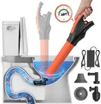 Toilet Plunger, Drain Clog Remover, High-Pressure Air Drain Blaster with Real-Time Barometer Powerful Drain Snake Sink Plunger Plumbing Tools Plungers for Bathroom, Sink, Floor, Kitchen Clogged