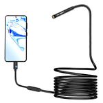 Endoscope Snake Inspection Camera, Pancellent Type C Borescope, WiFi Scope Camera with 6 LED Lights for Android and iOS Smartphone, iPhone, iPad, Samsung (9.84FT)