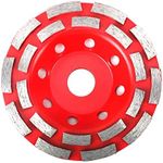 lehom Double-Row Diamond-Cup Grinding-Wheel Concrete Grinding Cup Wheel Disc Concrete Masonry Stone Grinding Wheel (125MM)