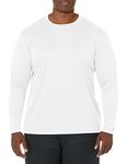 Russell Athletic Men's Long Sleeve Performance Tee, White, 4X-Large