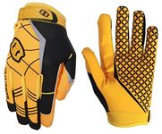 Seibertron Pro 3.0 Elite Ultra-Stick Sports Receiver Glove Football Gloves Youth and Adult (Yellow, XXS)