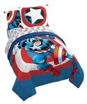 Jay Franco Marvel Comics Captain America Full Comforter Set - 7 Piece Bed Set Includes Sheet Set & Pillow Covers - Super Soft Avengers Kids Bedding