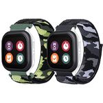 2 Packs Gizmo Watch Band Replacement for Kids,20mm Camo Hook & Loop Breathable Nylon Strap for Gizmo Watch 3 2 1 Boys and Girls