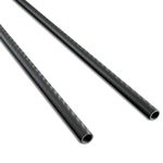 2pcs 10mm Carbon Fiber Tube 10x8x500MM 3K Roll Wrapped Twill Matte Finish