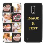 Personalized Phone Case for BLU VIEW 4 / BLU VIEW 2 2023 Customize Collage Photo Images Case Customized Text Soft Case Gift for Family Friends Women Photo Full Protective Cover Slim Fit Black I