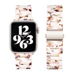 BesBand Band Compatible with Apple Watch Bands 38mm 40mm 41mm, Resin iWatch Bracelet for Series 9 8 7 6 5 4 3 2 1 SE Ultra Ultra2, Lightweight Strap Elegant Dressy Straps for Women Men, Starlight