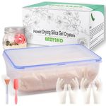 Eazy2hD Silica Gel Flower Drying Crystals Desiccant 5LBS with Sealed Container & Gloves for Wedding Flowers Bouquet Preservation Kit