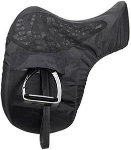 LeMieux ProKit Ride On Dressage Saddle Cover in Black with Silicone Grip Seat, Waterproof Polyester Outer & Fleece Lining - Dressage