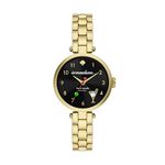 kate spade new york Women's Holland Three-Hand Gold-Tone Stainless Steel Bracelet Watch (Model: KSW1806)