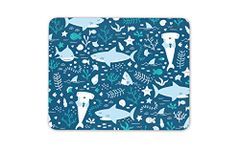 Destination Vinyl ltd Fun Underwater Mouse Mat Pad - Shark Fish Kids Boys Cute Computer #15637