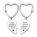 Vikrami lighting 2PCS Best Friend Keyrings For 2 Women Friendship Gifts Stainless Steel Girls Birthday Christmas Gifts Friendship Key Ring Best Friend Gift Keyring Matching Heart Keychain