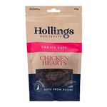 Hollings Chicken Hearts Dog Treats, 100% Natural Air Dried Treats for Adult Dogs, Grain Free & High in Protein (60g)