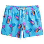 MaaMgic 5.5" Mens Swimming Trunks 4 Way Stretch Short Quick Dry Beach Bathing Swimming Shorts Swimsuits Board Shorts,01 Coconut Flamingo,XL