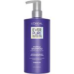 L'Oreal Paris EverPure Sulfate Free Purple Shampoo, Neutralizes Brassy Yellow and Orange tones for Blonde, Bleached, Highlighted Brown, and Silver Hair, 680ml,1,1.0 count,0.226 fluid ounces