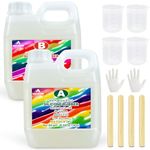 WEYSTOM Silicone Mold Making Kit, 20A Liquid Silicone Rubber, Fast Curing Mold Making Silicone, Translucent Mold Making Silicone - Mix Ratio (91.72 OZ)