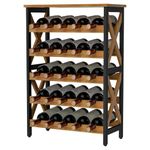 25 Bottle Wine Rack Freestanding Floor Rustic Wine Holder Stand 5 Tier Wobble-Free Tall Wine Racks Wine Large Display Storage Shelf for Cellar Kitchen 21.6''L x 10.6''W x 31.8''H